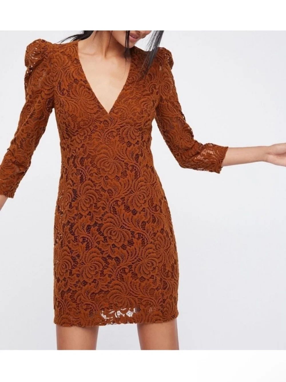 NWOT FREE PEOPLE Dana's Bodycon Lace Dress S